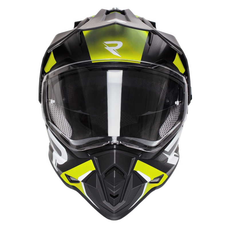 Casco enduro Street Racer Tracker nero-giallo fluo