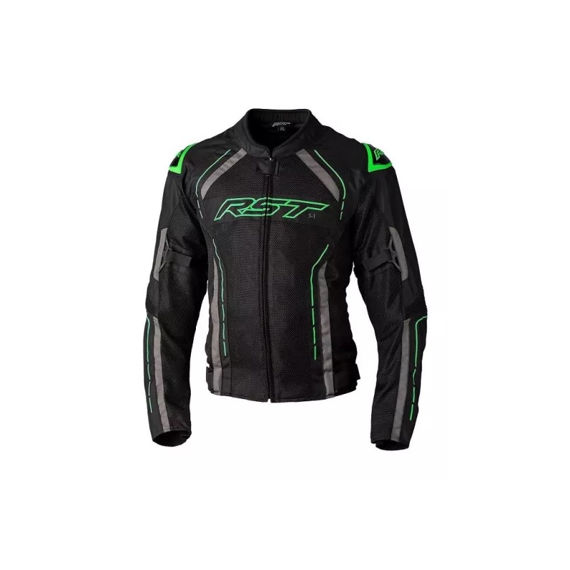 Bunda na motorku RST S1 MESH CE černo-šedo-fluo zelená výprodej