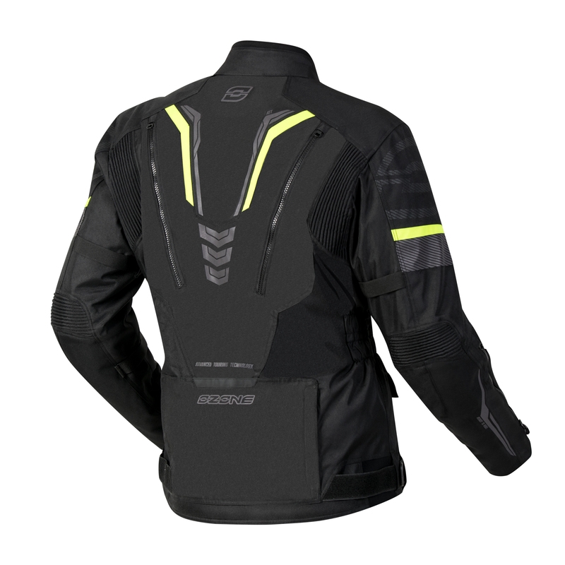 Giacca da moto Ozone Tour III nero-antracite-giallo fluo
