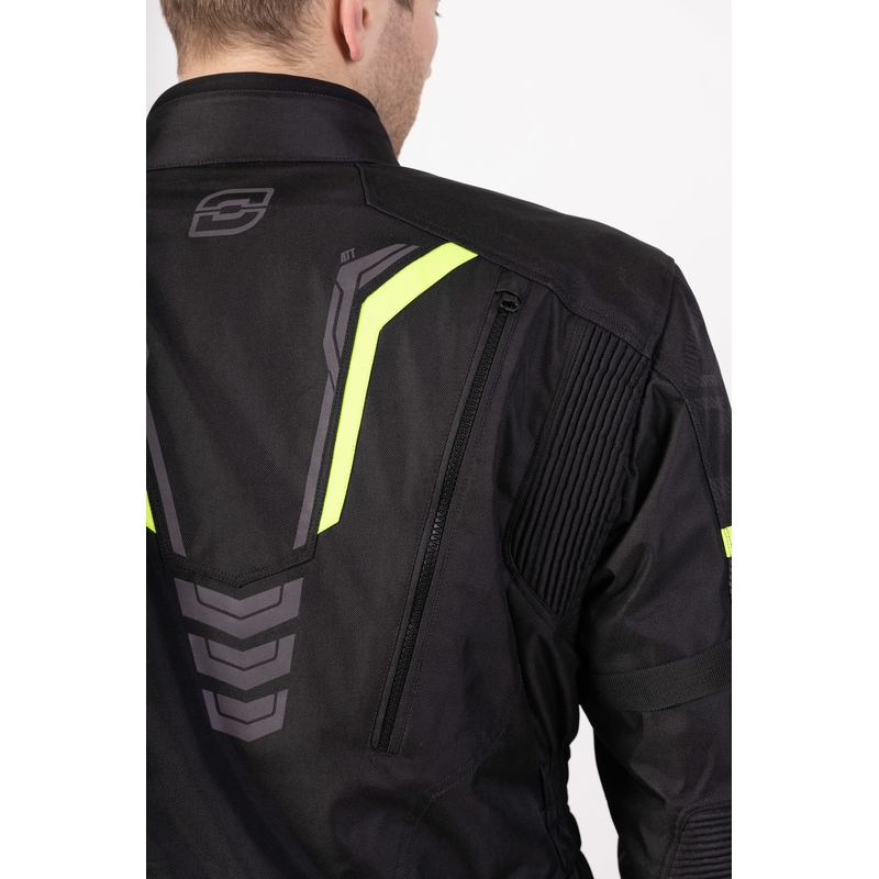 Giacca da moto Ozone Tour III nero-antracite-giallo fluo