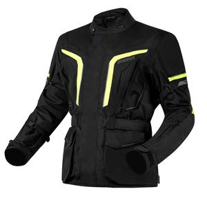 Giacca da moto Ozone Sahara nero-giallo fluo Saldi