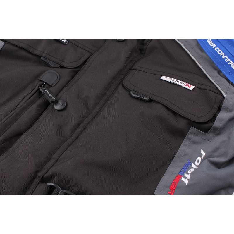 Giacca da moto Roleff Liverpool nera e blu