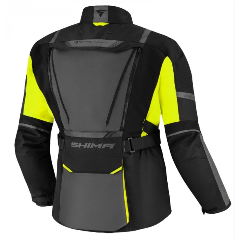 Giacca moto Shima Hero 2.0 nero-grigio-giallo fluo