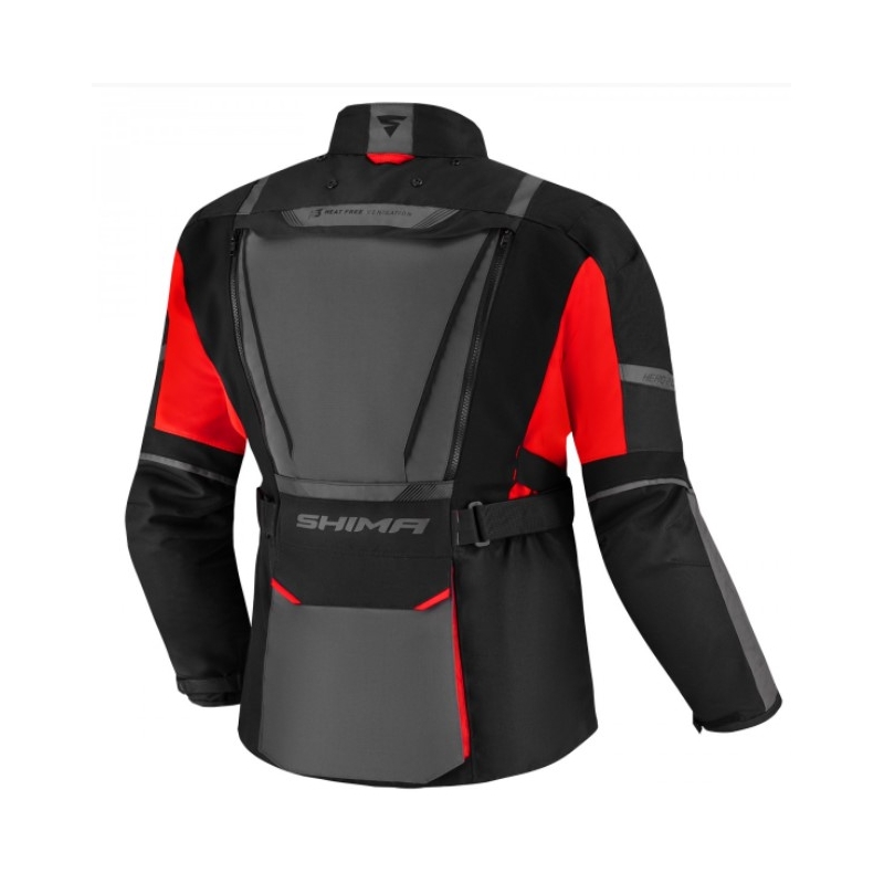 Giacca da moto Shima Hero 2.0 nero-grigio-rosso