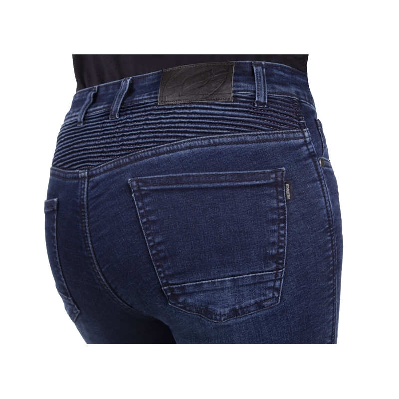 Jeans da motociclista da donna Ozone Agness II blu