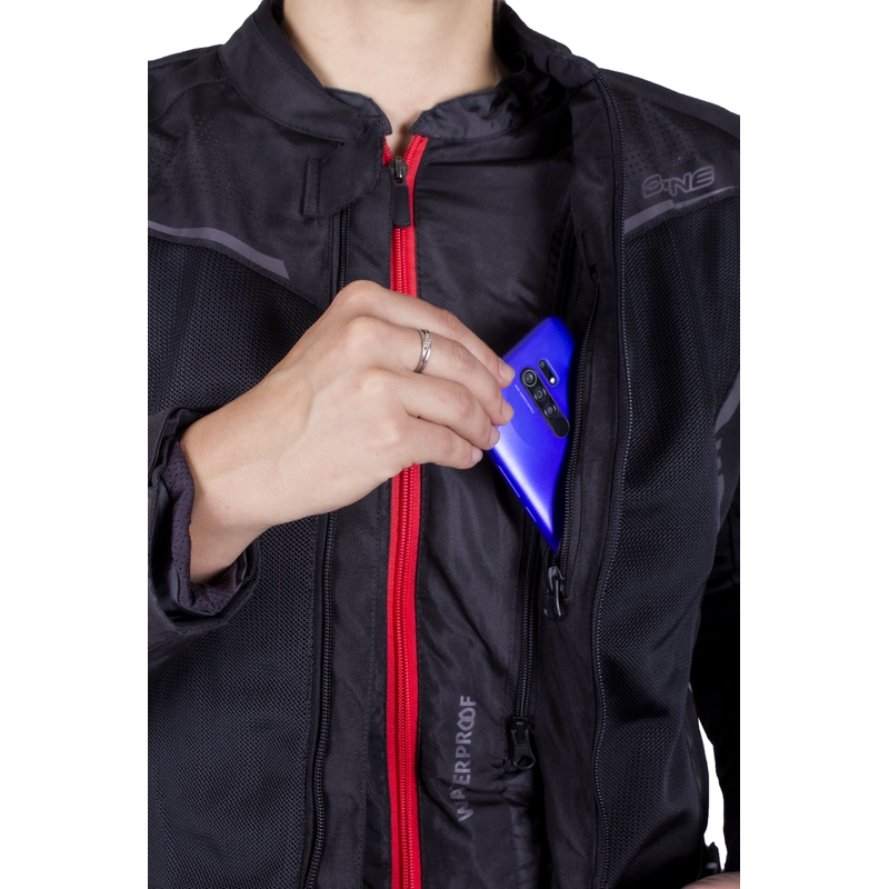 Giacca da moto Ozone Jet II nera da donna Saldi