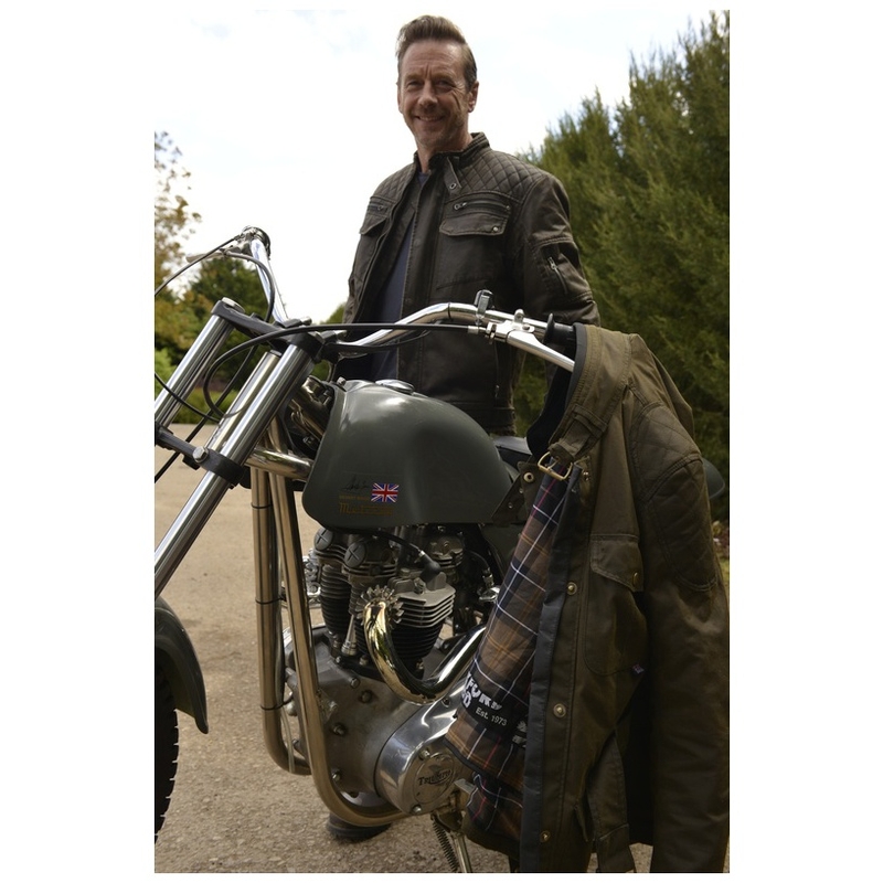 Giacca da moto Oxford Hardy Wax verde scuro Saldi