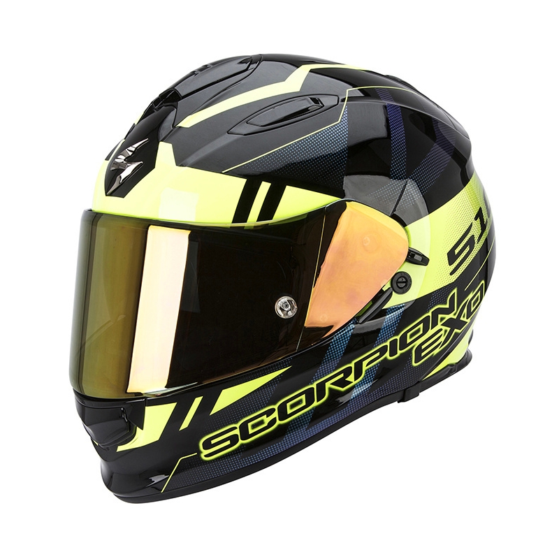 Moto integrální přilba Scorpion EXO-510 Stage černo-žlutá výprodej