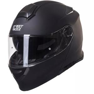 Casco da moto Street Racer SR V1 nero opaco ribaltabile
