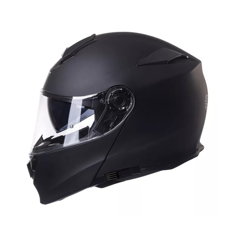 Casco da moto Street Racer SR V1 nero opaco ribaltabile