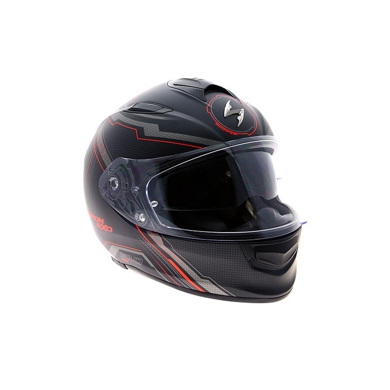 Integrální přilba na motorku Scorpion EXO-510 Air Sync černá matná-červená výprodej