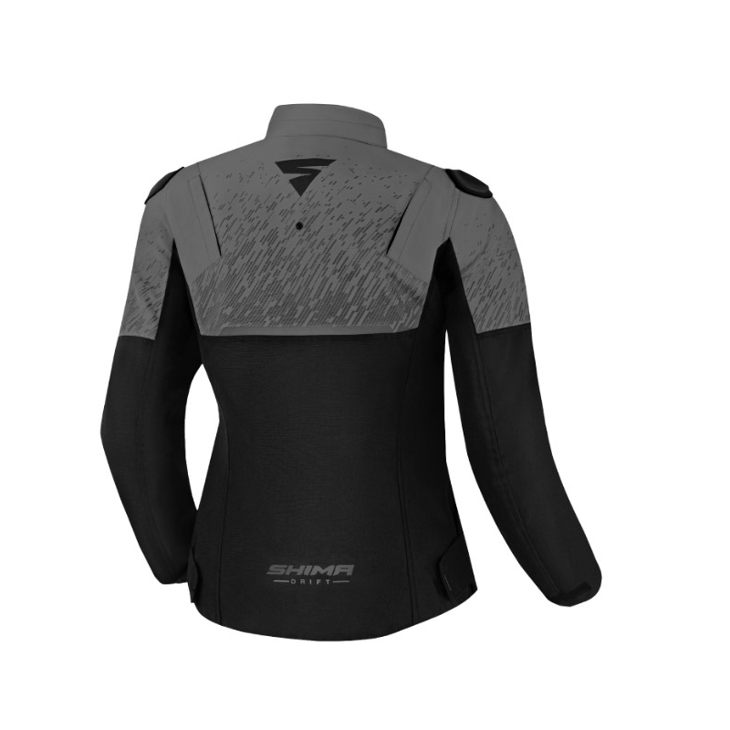 Giacca da moto da donna Shima Drift nero-grigio