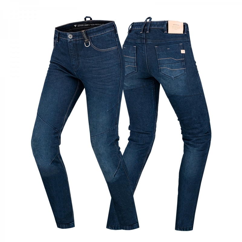 Jeans da moto Shima Devon da donna blu scuro esteso
