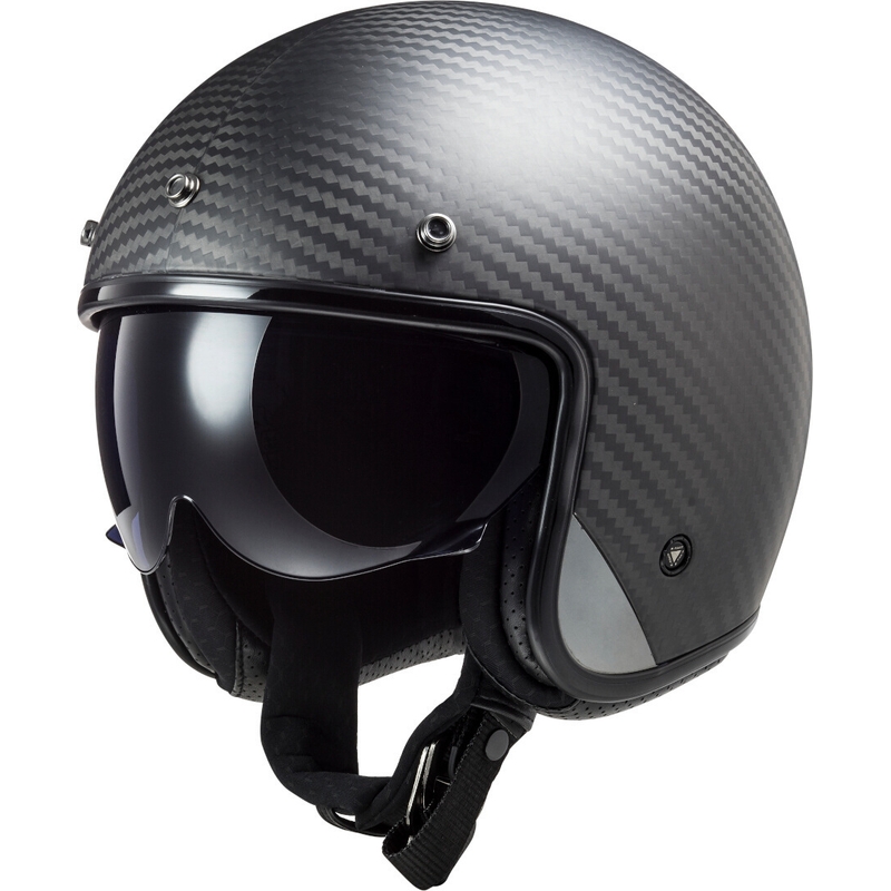 Casco moto aperto LS2 OF601 Bob C Carbon - grado II