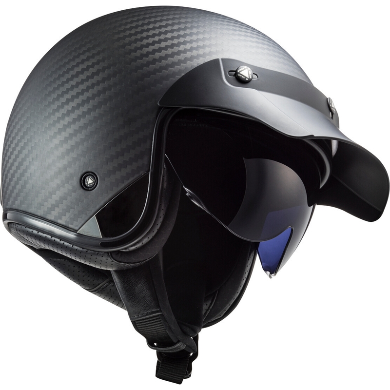 Casco moto aperto LS2 OF601 Bob C Carbon - grado II