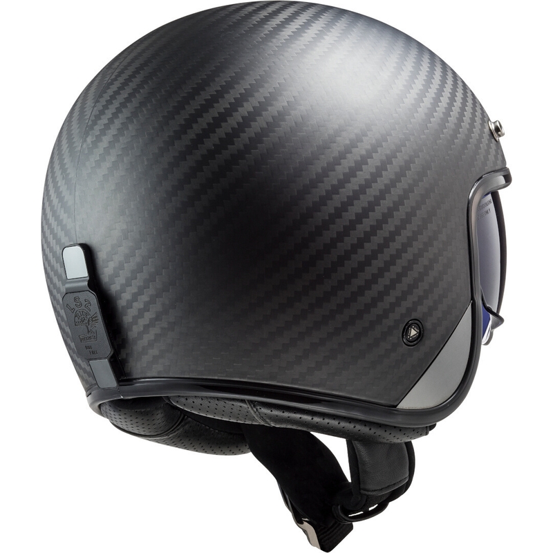 Casco moto aperto LS2 OF601 Bob C Carbon - grado II