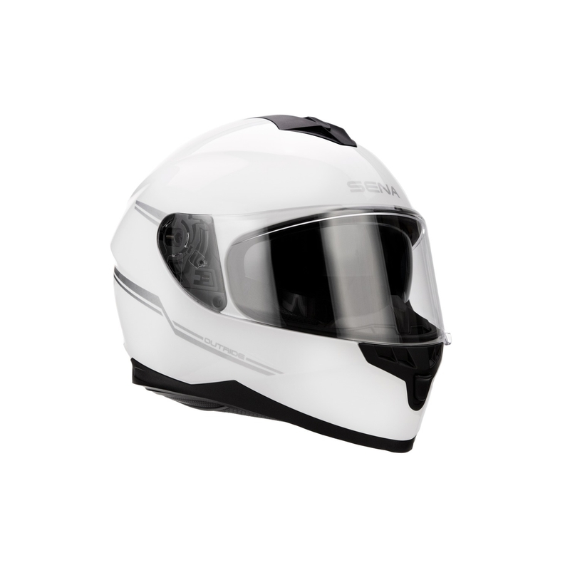 Casco moto con auricolare SENA Outride bianco lucido