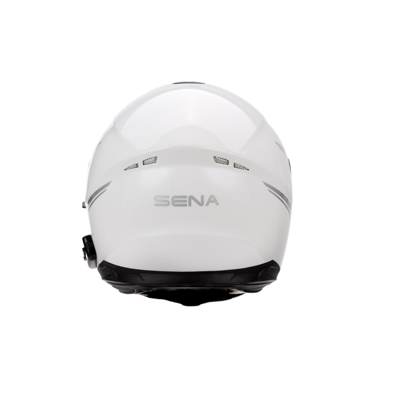 Casco moto con auricolare SENA Outride bianco lucido