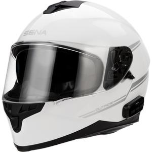 Casco moto con auricolare SENA Outride bianco lucido