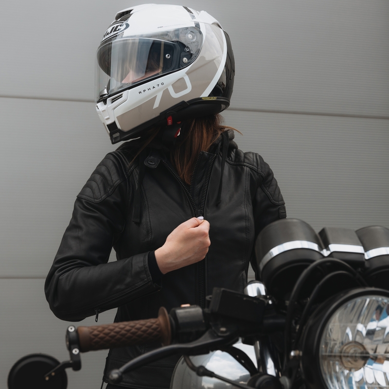 Giacca da moto da donna Rebelhorn Impala nera