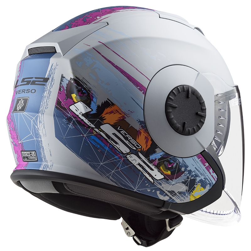 Casco moto aperto LS2 OF570 Verso Spring argento blu