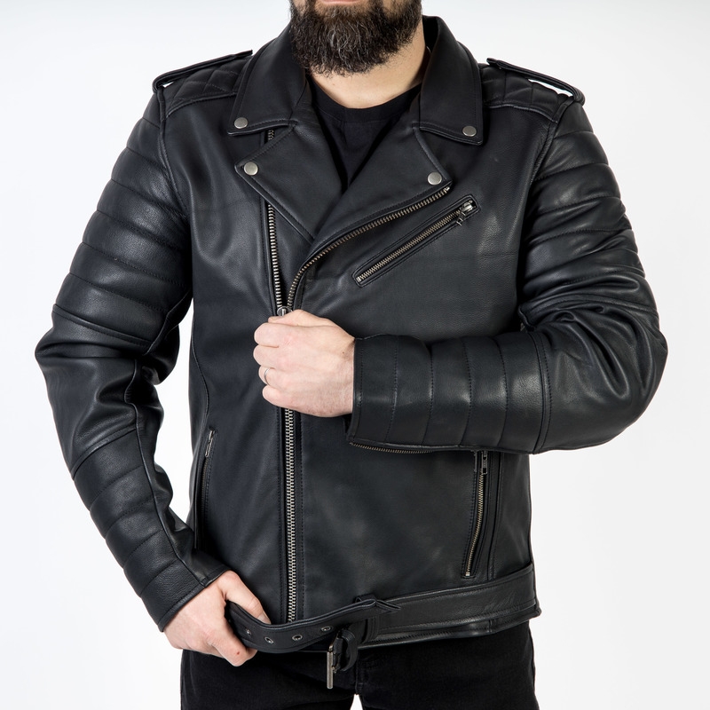 Ozone Ramones - Giacca da moto nera moderna Saldi