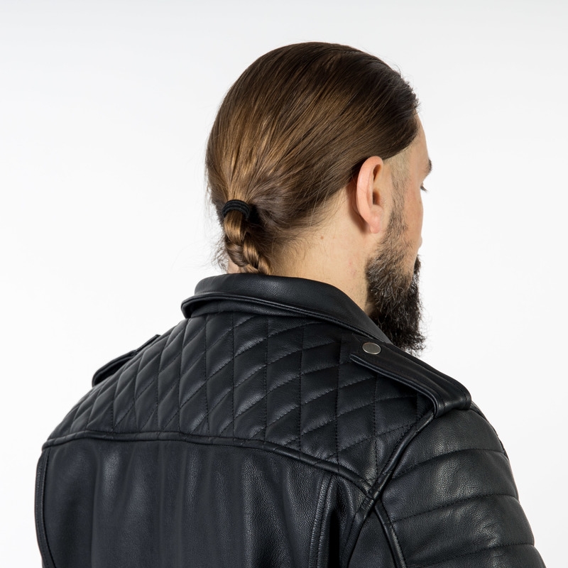 Ozone Ramones - Giacca da moto nera moderna Saldi