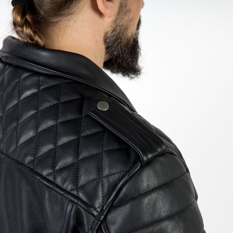 Ozone Ramones - Giacca da moto nera moderna Saldi