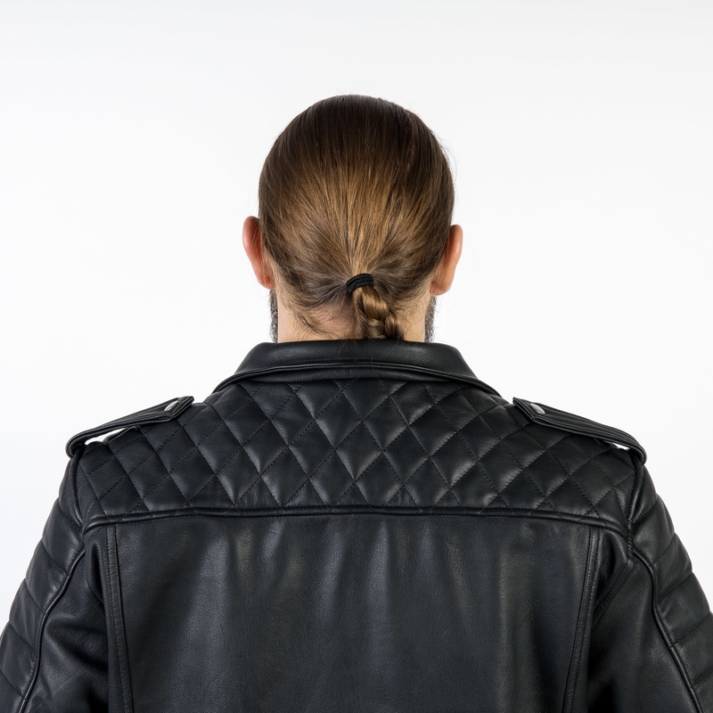Ozone Ramones - Giacca da moto nera moderna Saldi