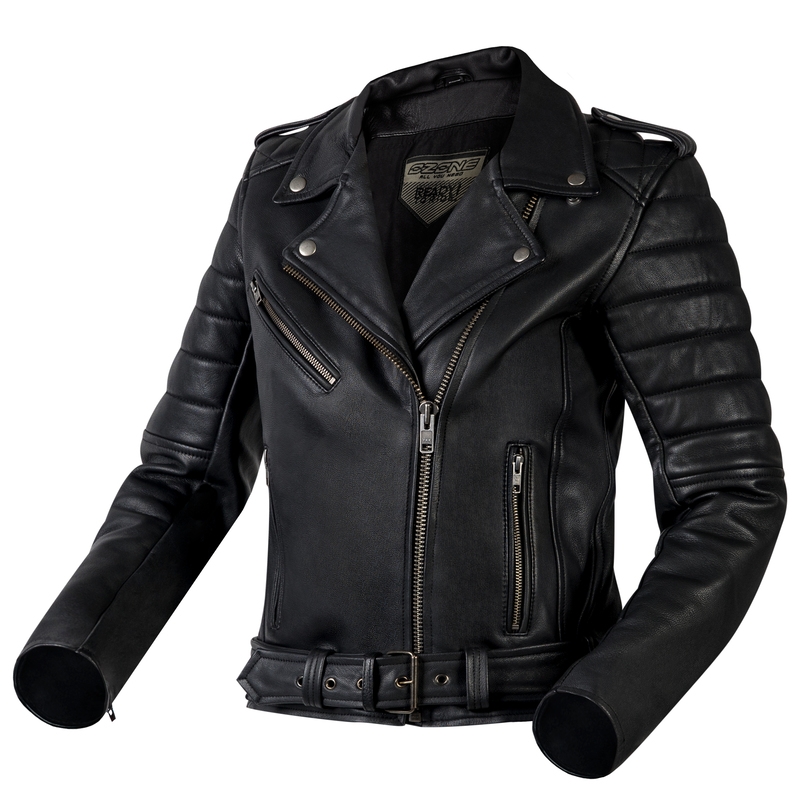 Giacca da moto Ozone Ramones Modern Black da donna Saldi