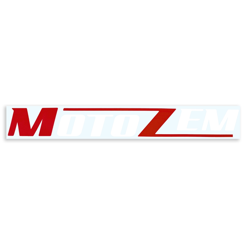 Adesivo logo MotoZem bianco
