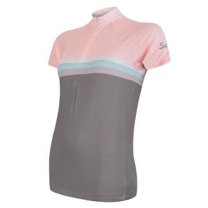 Maglia donna Sensor Summer Stripe grigio-rosa - manica corta Saldi