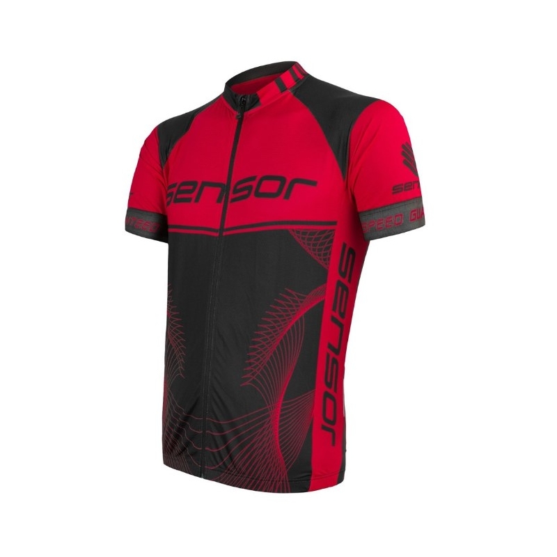 Maglia Sensor Team Up nero-rosso - manica corta Saldi