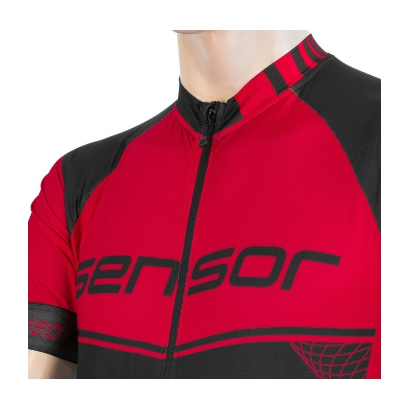 Maglia Sensor Team Up nero-rosso - manica corta Saldi