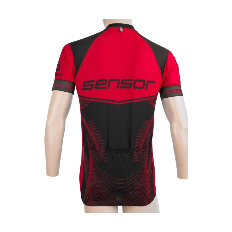 Maglia Sensor Team Up nero-rosso - manica corta Saldi