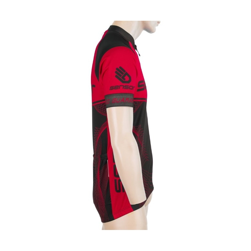 Maglia Sensor Team Up nero-rosso - manica corta Saldi
