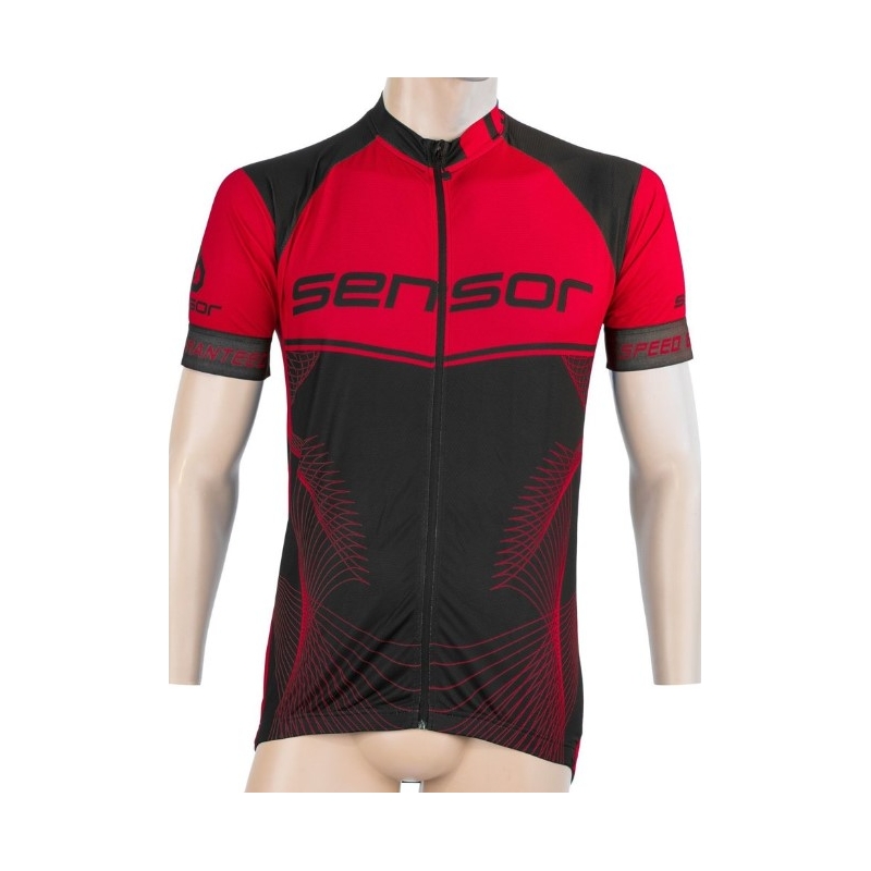 Maglia Sensor Team Up nero-rosso - manica corta Saldi