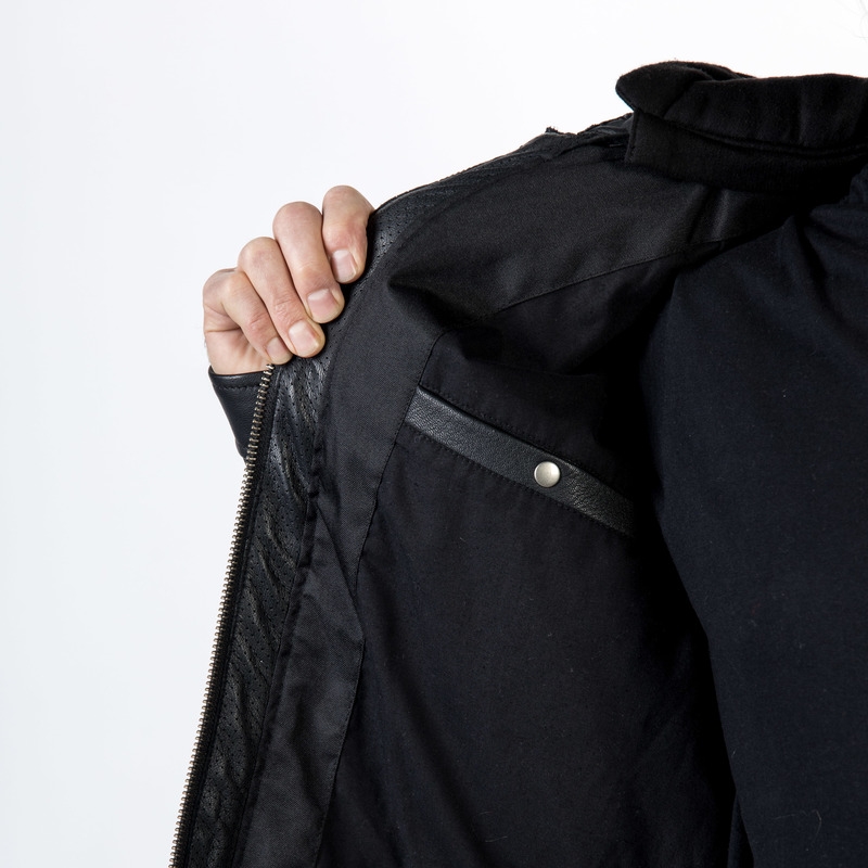 Giacca da moto Ozone Striker nera Saldi