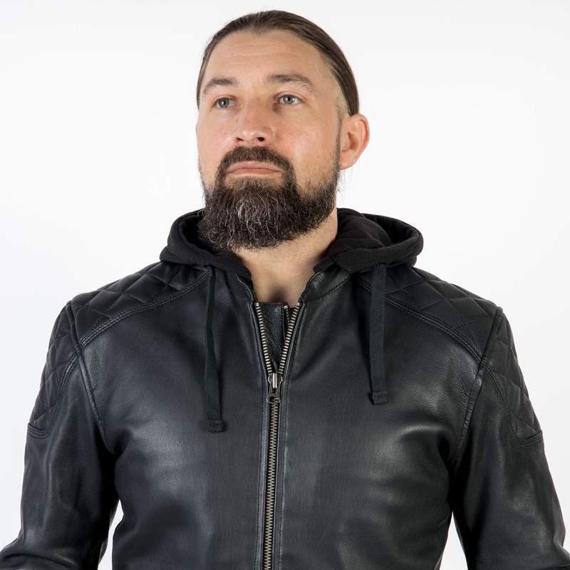 Giacca da moto Ozone Striker nera Saldi