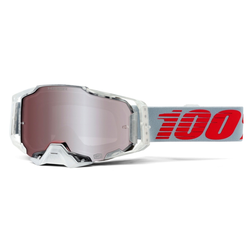 Occhiali da motocross 100% ARMEGA X-Ray-Hiper plexi argento