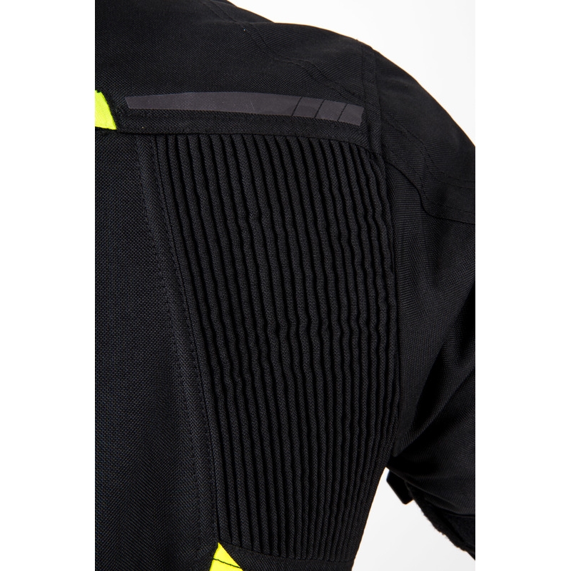 Giacca da moto Ozone Delta IV nero-giallo fluo