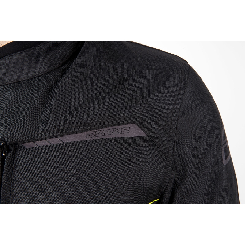 Giacca da moto Ozone Delta IV nero-giallo fluo