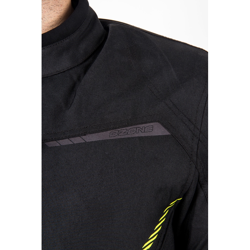 Giacca da moto Ozone Delta IV nero-giallo fluo