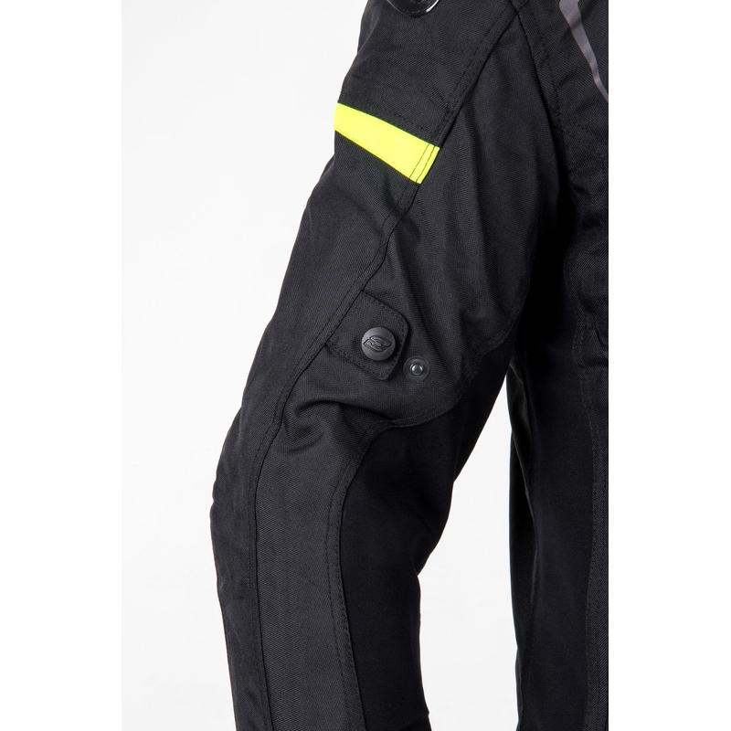 Giacca da moto Ozone Pulse nero-giallo fluo