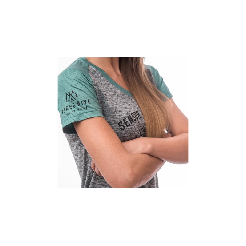 SENSOR CYKLO CHARGER maglia libera donna grigio/menta Saldi