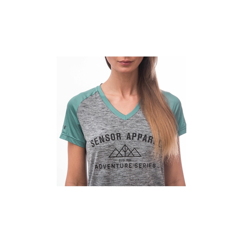 SENSOR CYKLO CHARGER maglia libera donna grigio/menta Saldi
