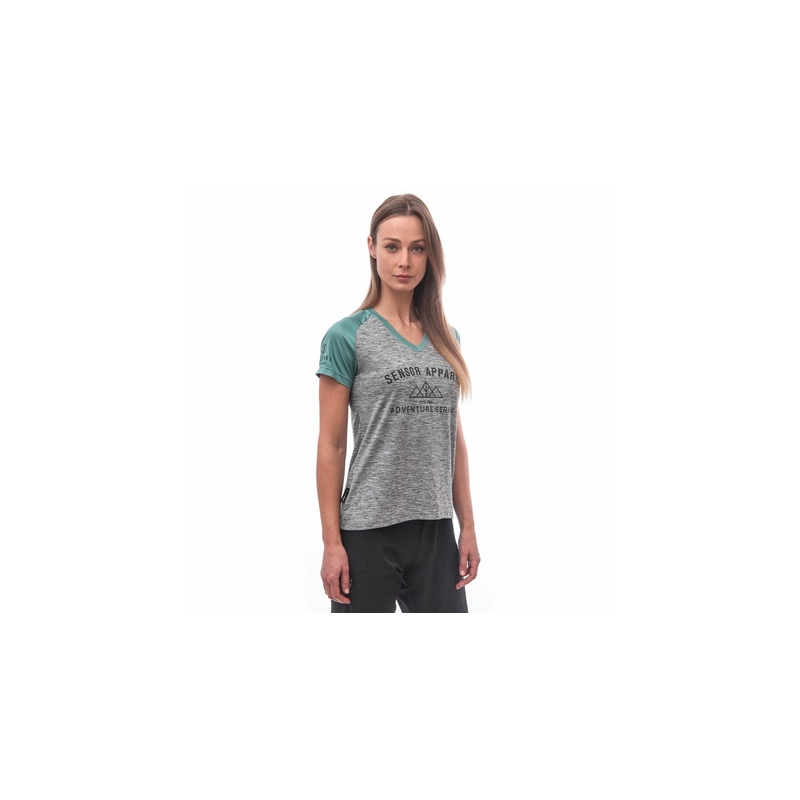 SENSOR CYKLO CHARGER maglia libera donna grigio/menta Saldi
