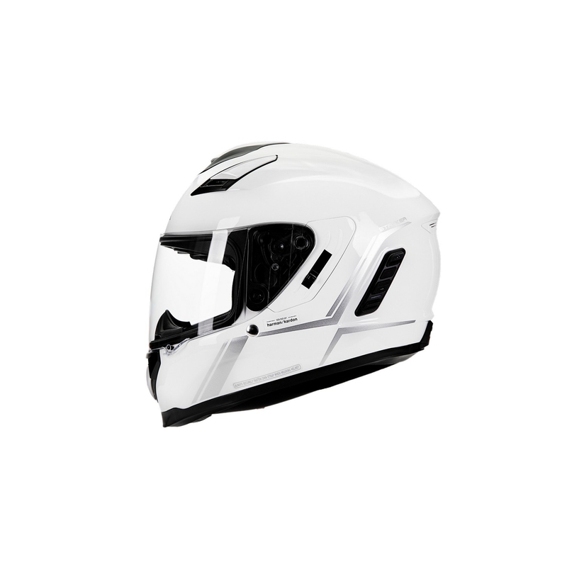 Casco integrale da moto con cuffia in rete SENA Stryker bianco lucido