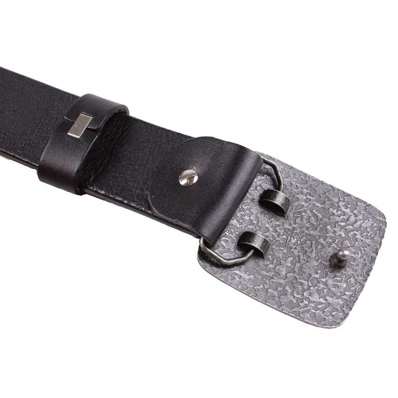 Cintura da moto in pelle con fibbia Suzuki