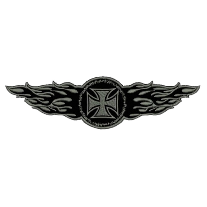Patch Flames grigio